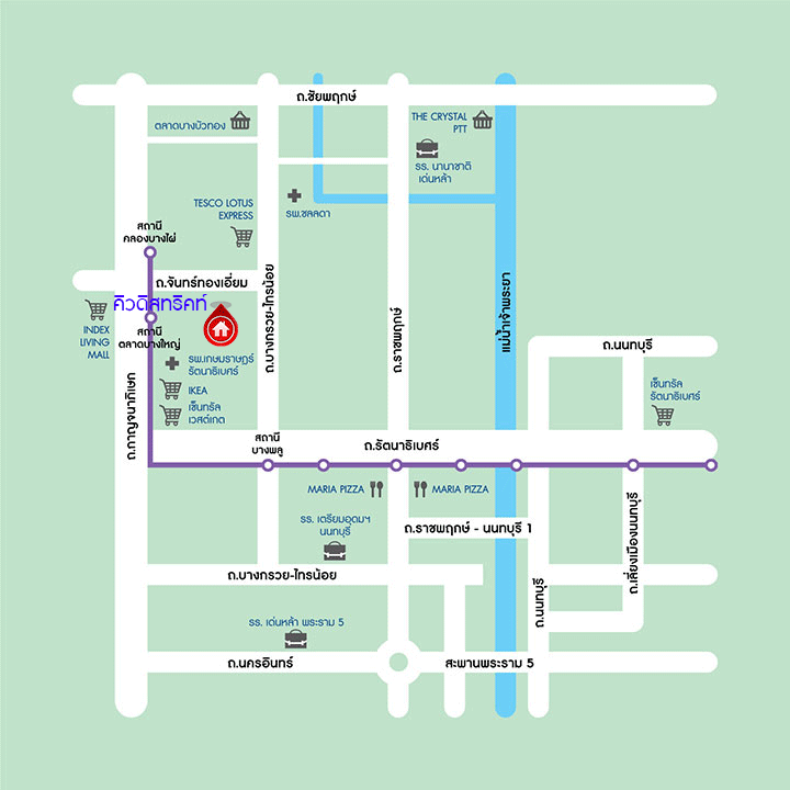 บ้านแฝดมือสองนนทบุรี ห้องมุม! ม.คิวดิสทริคท์ เวสต์เกต ตกแต่ง Built-In ทั้งหลัง พร้อมเฟอร์ฯ สวยแบบบ้านตัวอย่าง ฟังก์ชั่น 4 ห้องนอน 3 ห้องน้ำ โซนใกล้ส่วนกลาง บนทำเลดีที่สุด ใกล้รถไฟฟ้า และเซ็นทรัลเวสต์เกต